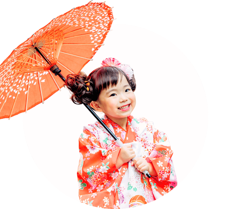 子供きものを着た子ども