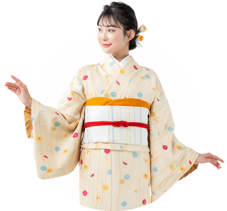 小紋を着た女性