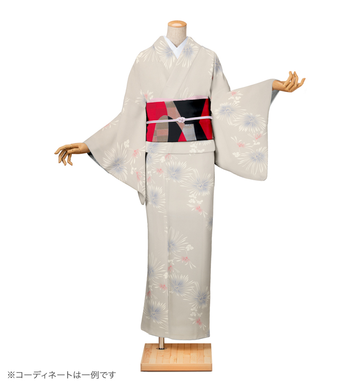 小紋レンタル　小紋Lサイズ　ブランド：HANAE MORI　菊　潤色