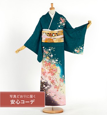 【写真どおりに届く安心コーデ】訪問着レンタル　訪問着Lサイズ　鈴、雪輪、桜、松竹梅