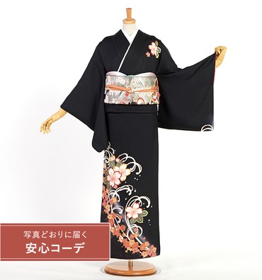 【写真どおりに届く安心コーデ】訪問着レンタル　訪問着Lサイズ　波文、桜