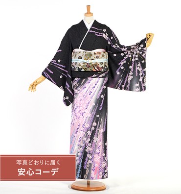 【写真どおりに届く安心コーデ】訪問着レンタル　訪問着Lサイズ　桜