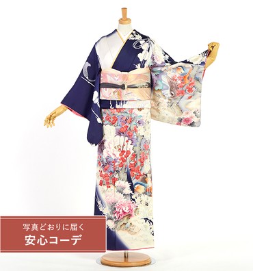 【写真どおりに届く安心コーデ】訪問着レンタル　訪問着Mサイズ　牡丹、菊、梅、流水文、杜若