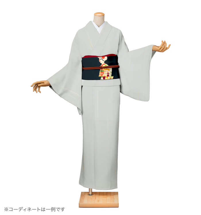 小紋レンタル　小紋Sサイズ　線　藍白色