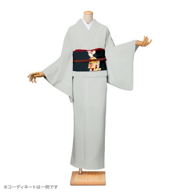 小紋レンタル　小紋Sサイズ　線　藍白色